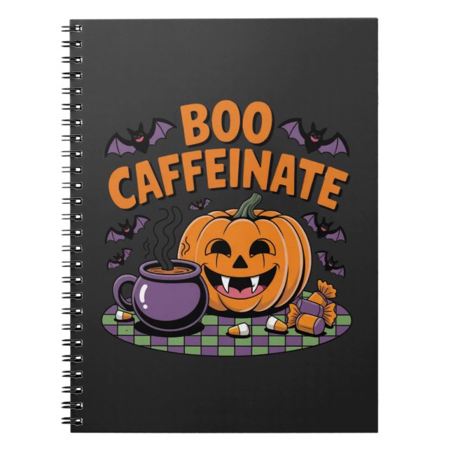 Halloween Coffee Vibes Notebook (Front)