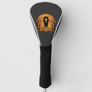 Halloween Coffin Beware Pumpkin Horror Design_1 Golf Head Cover