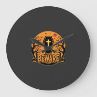 Halloween Coffin Beware Pumpkin Horror Design_1