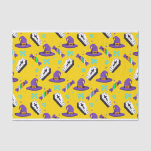 Halloween Coffin , Candy , Witch Decoupage Print Tissue Paper