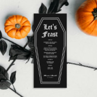 Halloween Coffin Wedding Menu DIY