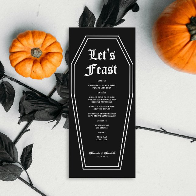Halloween Coffin Wedding Menu DIY (Creator Uploaded)