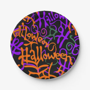Halloween Colour Paper Plate