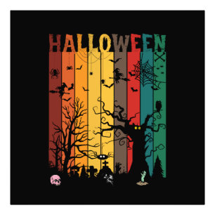 Halloween Colourful Night Photo Print