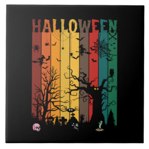 Halloween Colourful Night Tile