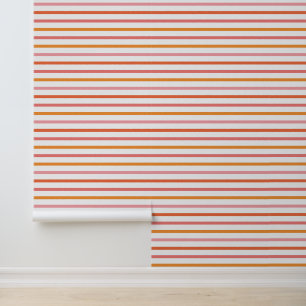 Halloween Colourful Striped Pink and Orange Wallpaper