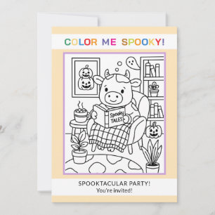 Halloween Colouring Invitation for Teens and Adult