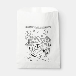 Halloween Colouring Kids Activity Mummy Penguin Favour Bags