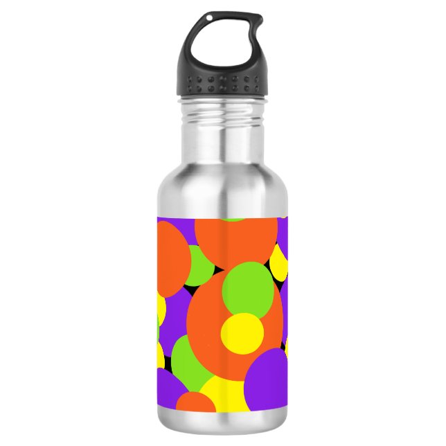 Halloween Colours | Circles | 532 Ml Water Bottle (Front)