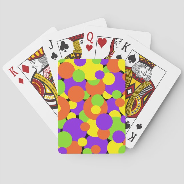 Halloween Colours | Circles | Playing Cards (Back)