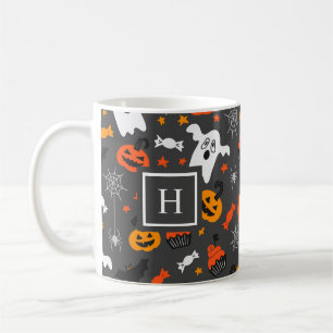 Halloween colours symbols pattern coffee mug