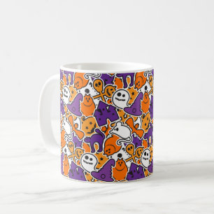 Halloween Comic Pattern Coffee Mug