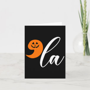 Halloween Comma La Funny Pumpkin Kamala Harris Pre Card