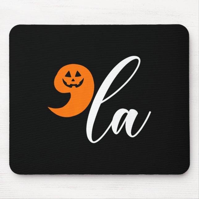 Halloween Comma La Funny Pumpkin Kamala Harris Pre Mouse Mat (Front)