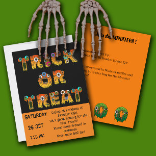 Halloween Community Trick or Treat  Invitation