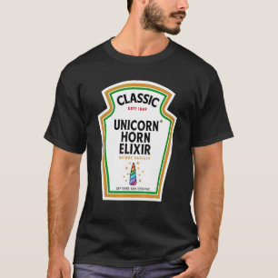 Halloween Condiment Bottle   Unicorn Horn Elixir P T-Shirt