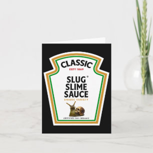 Halloween Condiment Sauce Bottle Slug Slime Sauce  Card