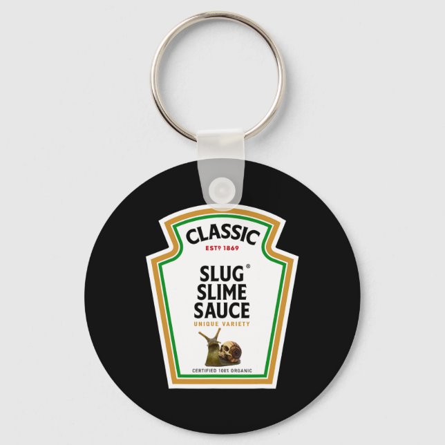 Halloween Condiment Sauce Bottle Slug Slime Sauce  Key Ring (Front)