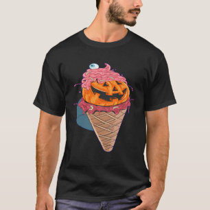 Halloween cones Pumpkin Worms icecream T-Shirt