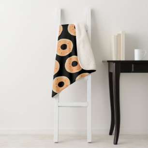 Halloween Confetti Sprinkles Doughnut Treats Sherpa Blanket