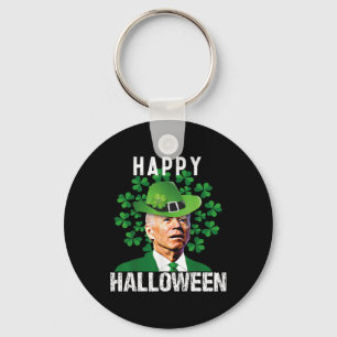 Halloween Confused Funny Joe Biden St Patricks Day Key Ring