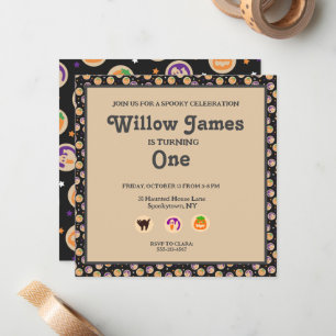 Halloween Cookie Birthday Party Invitation