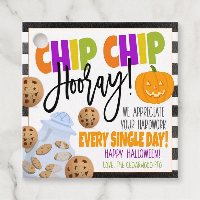 Halloween Cookie Thank You Gift Tags (Front)