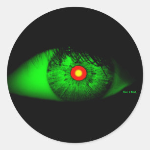 Halloween Cool and Creepy Eye of Witch Classic Round Sticker