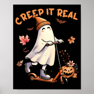 Halloween Cool Ghost Riding S Kid Girl Boy Toddler Poster