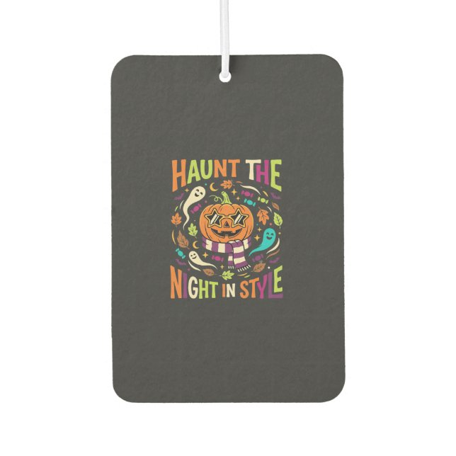 Halloween Cool Jack Lantern Car Air Freshener (Front)