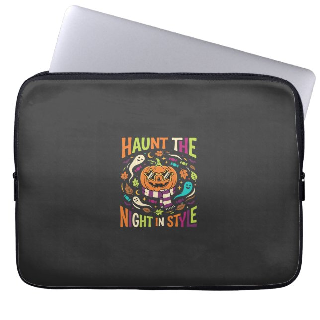 Halloween Cool Jack Lantern Laptop Sleeve (Front)