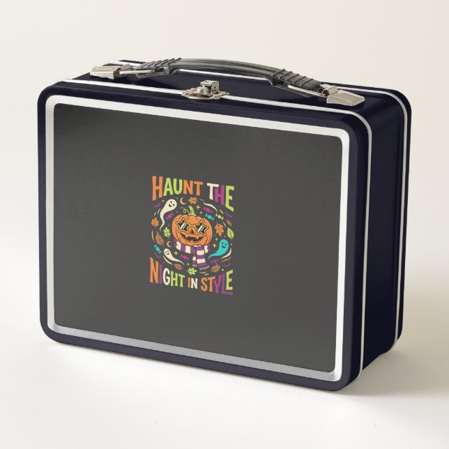 Halloween Cool Jack Lantern Metal Lunch Box (Front)