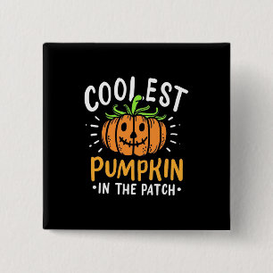 Halloween Coolest Pumpkin In The Patch 15 Cm Square Badge