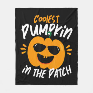 Halloween Coolest Pumpkin In The Patch Boys Girls Fleece Blanket