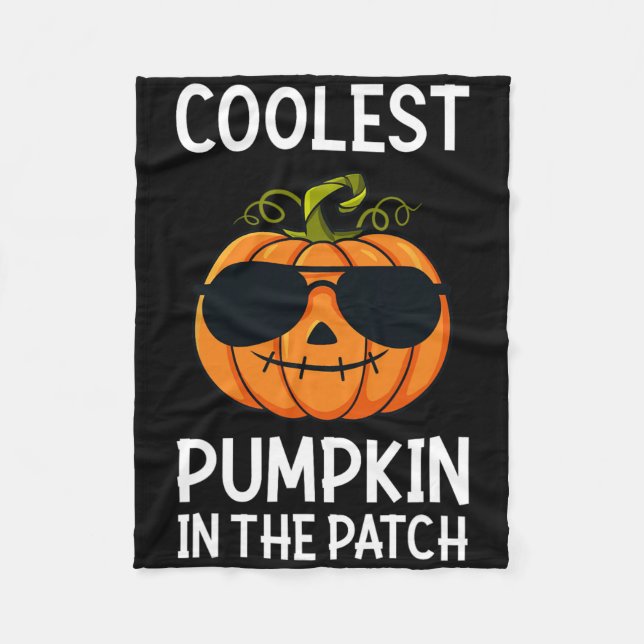 Halloween Coolest Pumpkin In The Patch Boys Girls  Fleece Blanket (Front)
