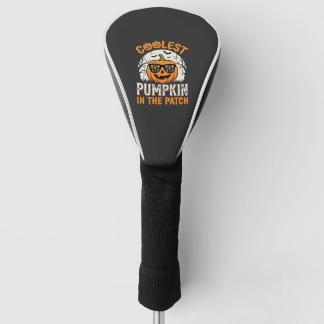 Halloween Coolest Pumpkin in the Patch Design Golf Head Cover (Front)