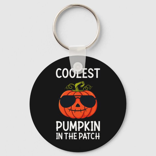 Halloween Coolest Pumpkin In The Patch Fun Boys Gi Key Ring (Front)