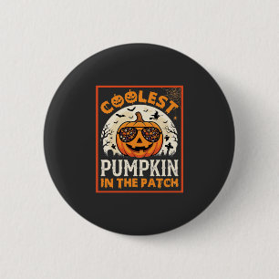 Halloween Coolest Pumpkin in the Patch Sunglasses 6 Cm Round Badge