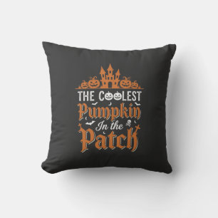 Halloween Coolest Pumpkin in the Patch Vintage Des Cushion