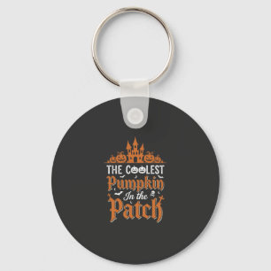 Halloween Coolest Pumpkin in the Patch Vintage Des Key Ring