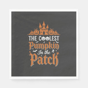 Halloween Coolest Pumpkin in the Patch Vintage Des Napkin