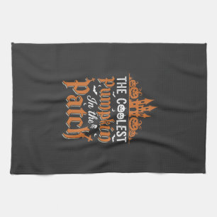 Halloween Coolest Pumpkin in the Patch Vintage Des Tea Towel