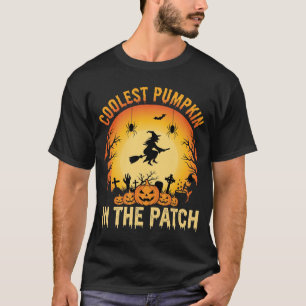 Halloween Coolest Pumpkin in the Patch Witch Desig T-Shirt