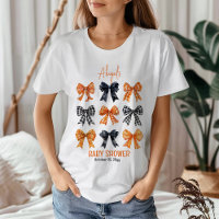 Halloween Coquette Black | Orange Bows Baby Shower