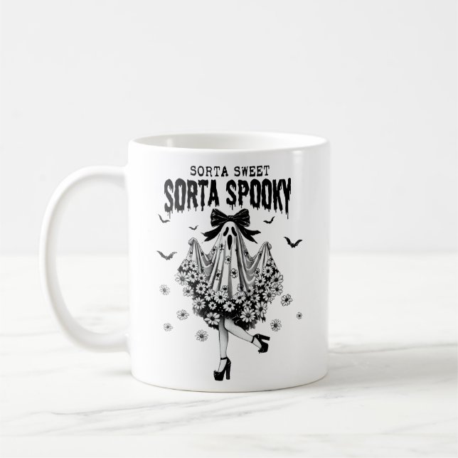Halloween Coquette Funny Spooky Ghost Tri-Blend Sh Coffee Mug (Left)