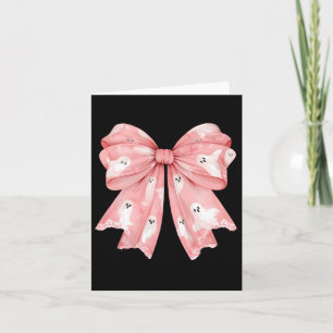 Halloween Coquette Ghost Bow Cute Girly Soft Girl Card
