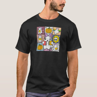 Halloween Coquette Ghost Reading Book Lover Bookwo T-Shirt