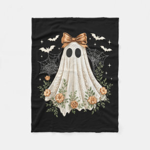 Halloween Coquette Lace Ghost Boo Boojee Soky Seas Fleece Blanket