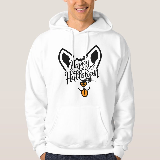 Halloween corgi dog  hoodie (Front)