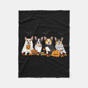 Halloween Corgi Ghost Soky Corgi Lovers Dog Mama P Fleece Blanket